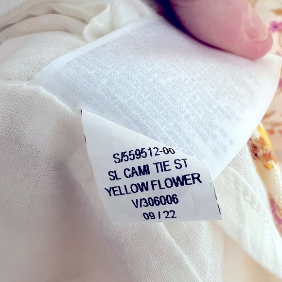 Old Navy Yellow Floral Cami Linen Pockets Dress Size S - Picture 9 of 9